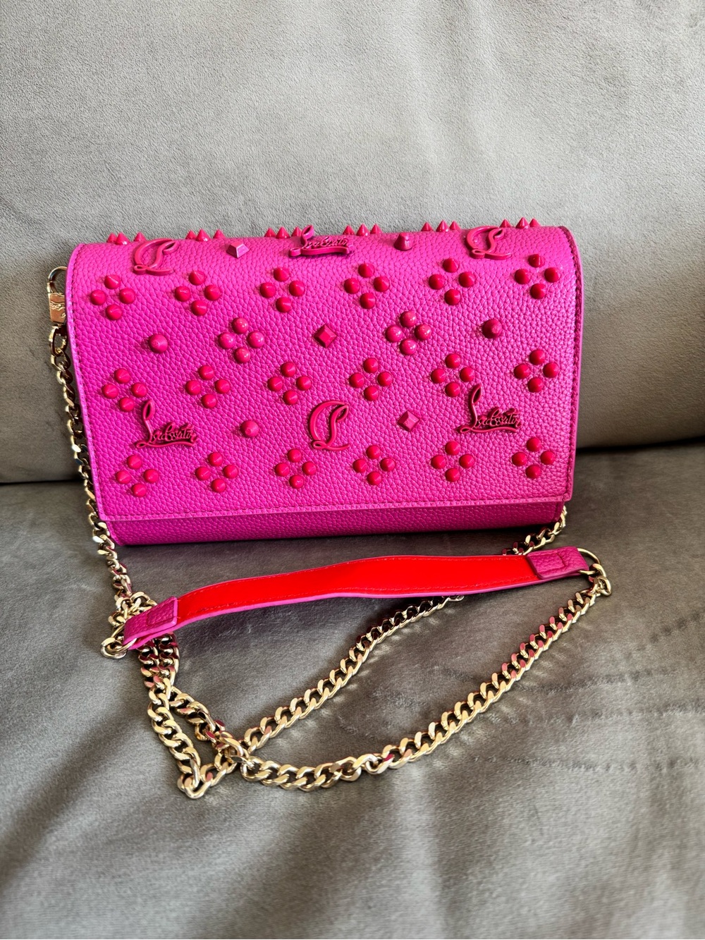 pink crossbody / clutch bag purse - great condition